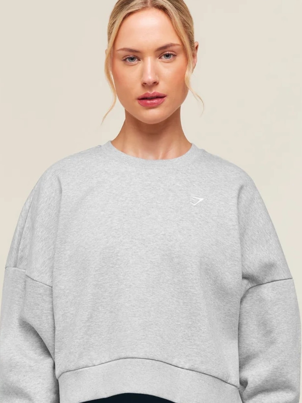 Gymshark Light Gray Relaxed Crew Sweatshirt